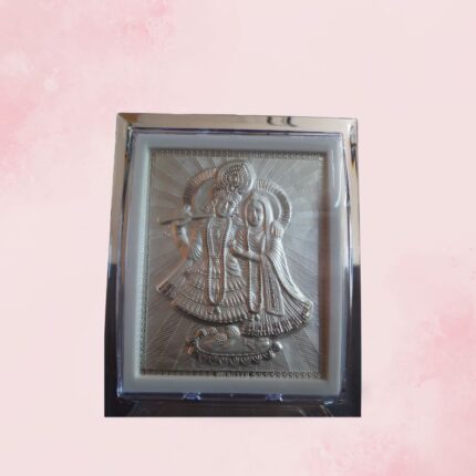 Radha Krishna Silver Photo Frame