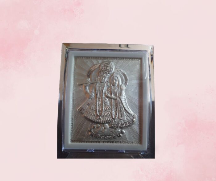 Radha Krishna Silver Photo Frame