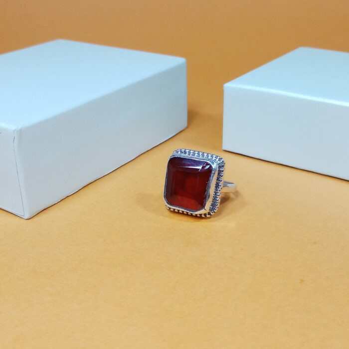 Radiant Ruby: Sterling Silver Ring