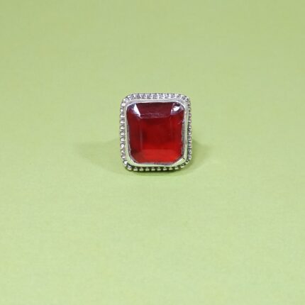 Radiant Ruby: Sterling Silver Ring