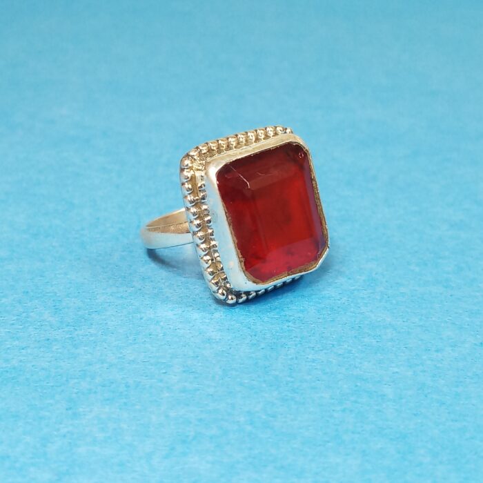 Radiant Ruby: Sterling Silver Ring