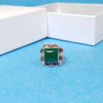 Sylvan Splendor: Sterling Silver Green Stone Ring