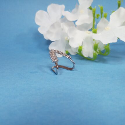 Ethereal Blossom: 925 Sterling Silver Flower Ring