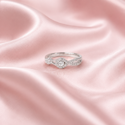 Cascading Elegance: 925 Sterling Silver Waterfall Ring