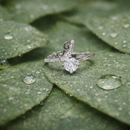 Regal Radiance: 925 Sterling Silver Crown Ring