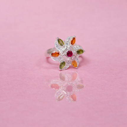 Elegant Silver Ring with Intricate Design