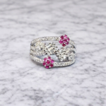 Enchanted Elegance: 925 Sterling Silver Floral Vine Ring