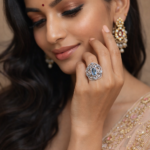 Azure Majesty: Sterling Silver Blue Stone Ring