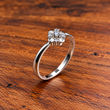 Radiant Promise: 925 Sterling Silver Solitaire Ring
