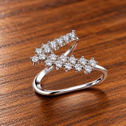 Ethereal Blossom: 925 Sterling Silver Flower Ring