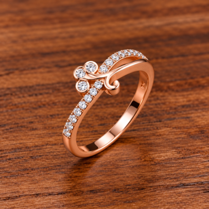 Elegant Embrace: 925 Sterling Silver Interlocking Ring