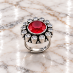 Passion Ruby Red Silver Ring