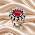 Passion Ruby Red Silver Ring