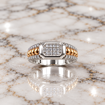 Striking Sophistication: Men's Sterling Silver Ring