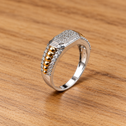 Striking Sophistication: Men's Sterling Silver Ring