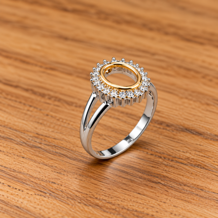 Ethereal Elegance: Men's Sterling Silver Round Ring