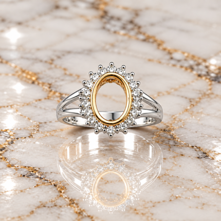 Ethereal Elegance: Men's Sterling Silver Round Ring