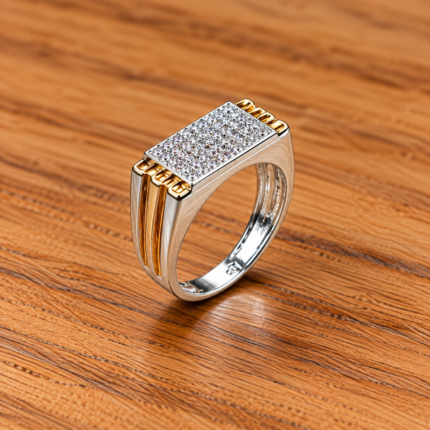 Sleek Sophistication: Sterling Silver Men's Ring