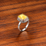 Pure Radiance: Sterling Silver Solitaire Ring