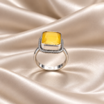 Pure Radiance: Sterling Silver Solitaire Ring