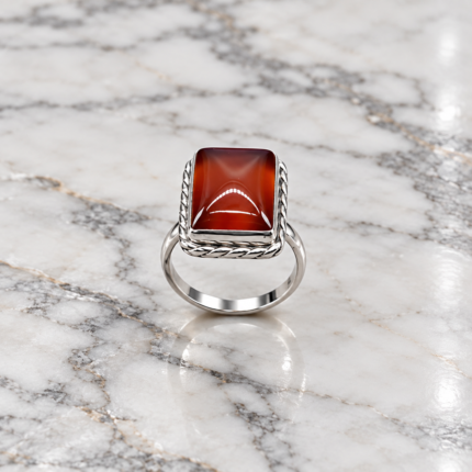 Mystic Moonlight: Sterling Silver Moonstone Ring