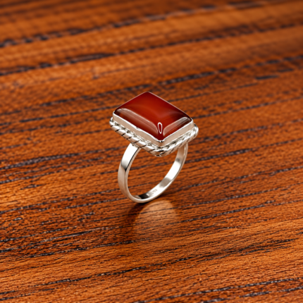 Mystic Moonlight: Sterling Silver Moonstone Ring