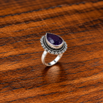 Obsidian Elegance Silver Ring