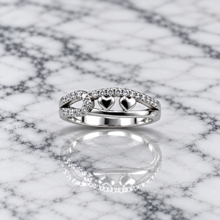 Timeless Elegance: 925 Sterling Silver Swirl Ring