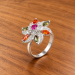 Elegant Silver Ring with Intricate Design