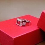 Elegance Defined: Men's Sterling Silver Ring with White Diamonds