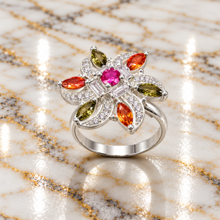 Elegant Silver Ring with Intricate Design