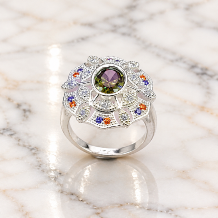 Manikya Rasa Silver Ring - A Reverence to Indian Heritage