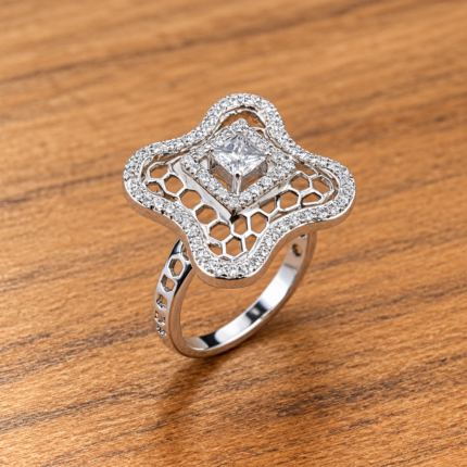 Celestial Symphony: 925 Sterling Silver Star Ring