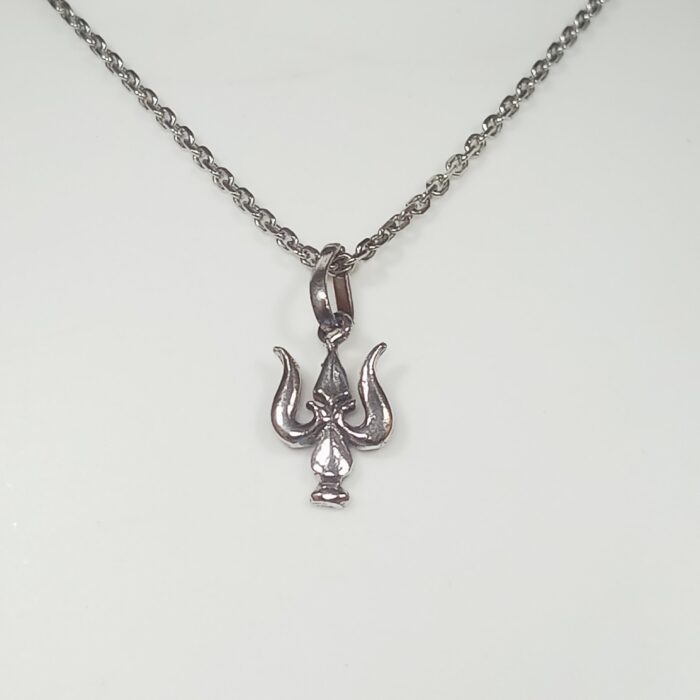 Divine Trident: Silver Trishul Pendant - Symbol of Power and Protection