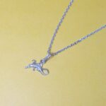 Sleek Elegance: Silver Crocodile Pendant - A Symbol of Strength and Style