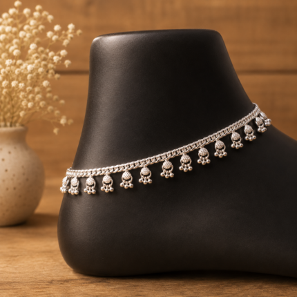 Celestial Silver Charms: Handcrafted Payal for Timeless Elegance