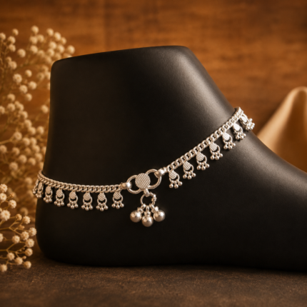 Celestial Silver Charms: Handcrafted Payal for Timeless Elegance