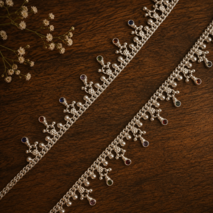 Celestial Silver Payal: Graceful Adornment for Every Step