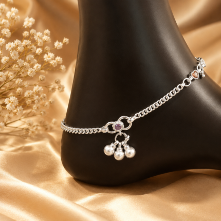 Effortless Chic: Lightweight Silver Payal for Everyday Elegance