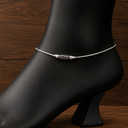 Shimmering Silver Splendor: An Emblem of Grace for Your Ankles