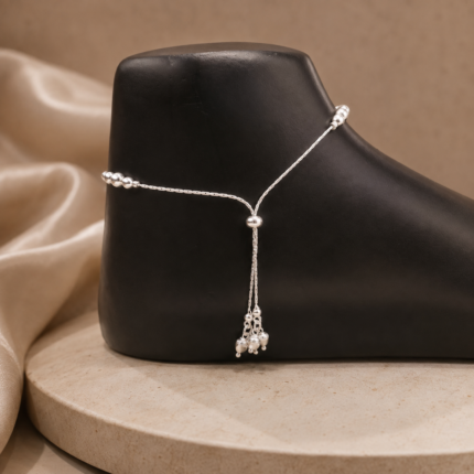 Shimmering Silver Splendor: An Emblem of Grace for Your Ankles