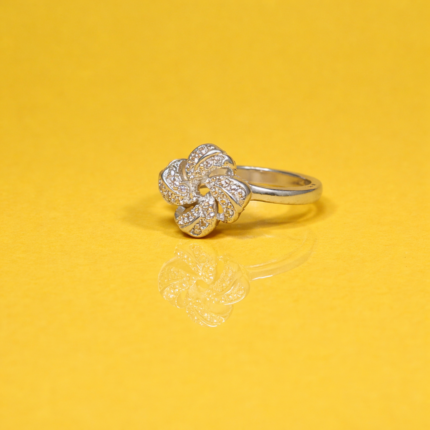 Radiant 925 Sterling Silver Ring with Sparkling Gemstone Accent