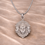 Teen Mukhi Hanuman Pendant - Triumphant Symbol of Strength and Devotion