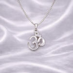 Sacred Synergy: Silver Om Pendant - Fusion of Divine Power and Universal Harmony