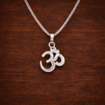 Sacred Synergy: Silver Om Pendant - Fusion of Divine Power and Universal Harmony