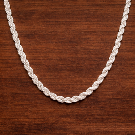 Classic Silver Rope Chain for Effortless Style