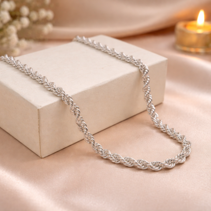 Classic Silver Rope Chain for Effortless Style