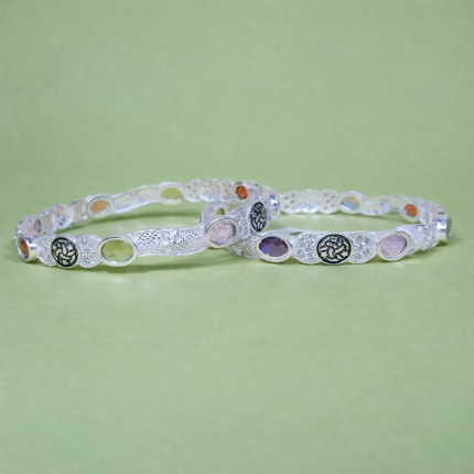 Shimmering Silver Kangans: Graceful Accents for Every Occasion