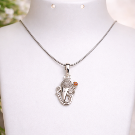 Divine Blessings: Silver Ganesha Pendant - Symbol of Wisdom and Prosperity (without chain)