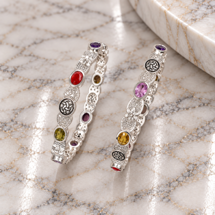 Shimmering Silver Kangans: Graceful Accents for Every Occasion